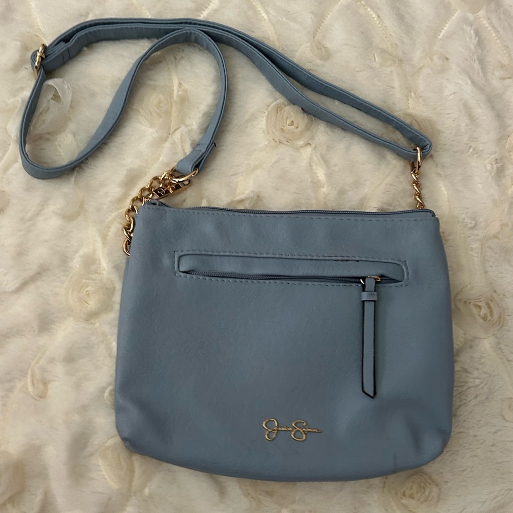 Jessica Simpson Blue Crossbody and Knit Sweater, PERFECT CONDITION. Soo hot!! 🥵 - Picture 2 of 10